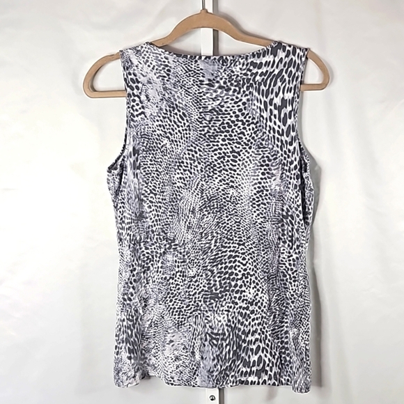 Dana Buchman Animal Print Gray Tank Top Size Medium - Picture 5 of 5